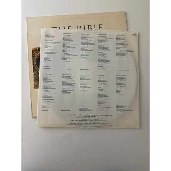 The Bible Eureka LP 1988 Chrysalis BFV 41613 Original Inner Sleeve EX Cleaned - Picture 4 of 9